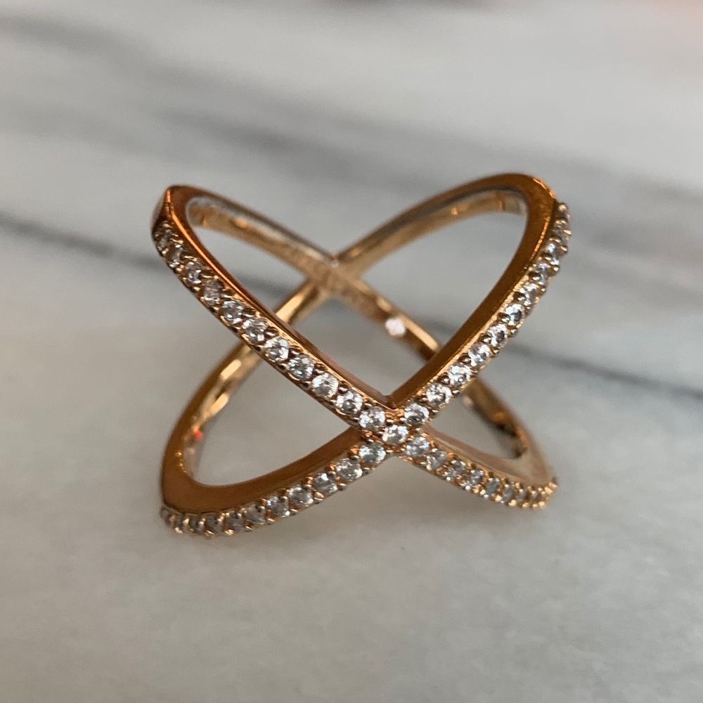 Baublebar Mason Criss Cross Ring Size 9 (GOLD)